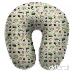 Travel Pillow Sushi Characters Memory Foam U Neck Pillow for Lightweight Support in Airplane Car Train Bus - B07V9ML6D7